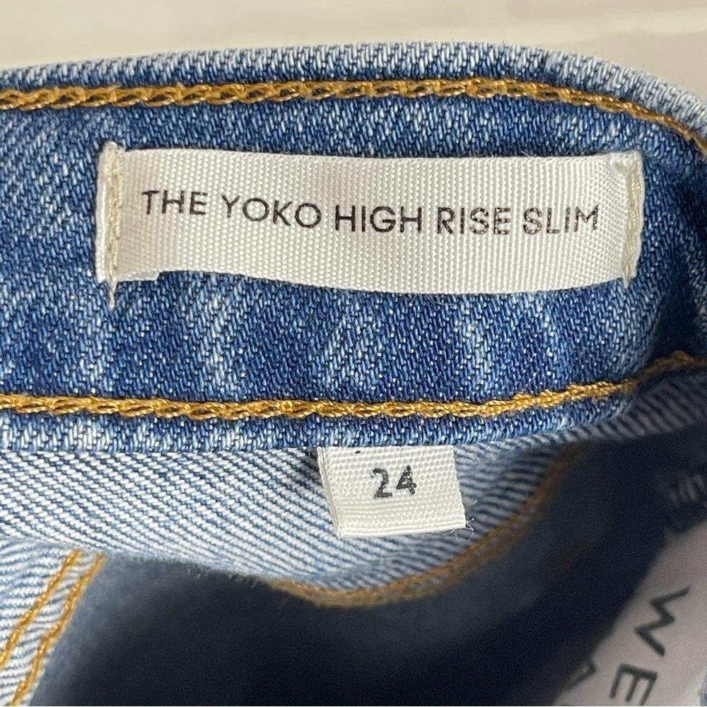 Aritzia Denim Forum The Yoko High Rise Slim High-waisted slim jeans blue 24 - Picture 10 of 12
